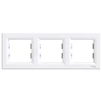 Placa ornament tripla alba Asfora