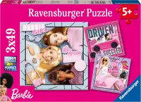 Puzzle pentru copii Ravensburger din 3 x 49 piese - Barbie