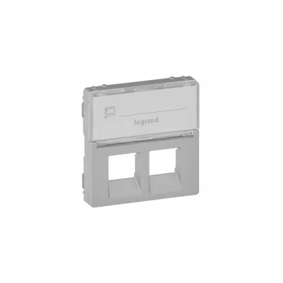 Capac Valena Life -double RJ45/RJ45+RJ11 priza -cu label holder -alu