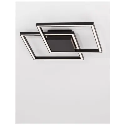 Plafoniera BILBAO Mat Negru Aluminiu & Acrylic LED 25 Wat 230 Volt 1600Lm 3000K IP20