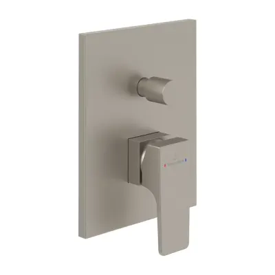 Baterie cada-dus, montaj incastrat, nichel periat, VilleroyBoch Architectura Square