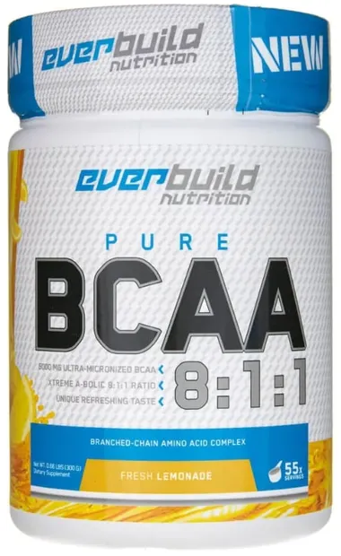 Pure BCAA 8:1:1, limonadă proaspătă, 300 g, Everbuild