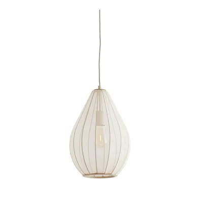 Lustră bej cu abajur textil ø 28 cm Itela – Light & Living