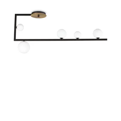 Lampa cu montaj pe tavan Birds pl5 Negru