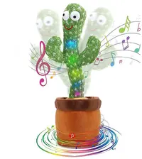CACTUS dansator si vorbitor de plus cu LED-uri Colorate / Jucarie interactiva