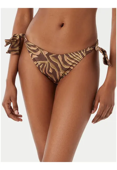Slip de bikini dama - animal print zebra - maro - material sintetic