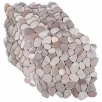 vidaXL Plăci din pietriș Bej și roz pal 30 x 30 cm Pietriș de râu