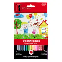 Creioane color 18culori/set, hexagonale, Daco