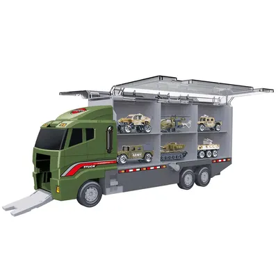 Camion transportator cu 6 vehicule militare City Service