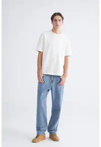 Blugi relaxed-fit cu buzunare - Albastru pastel