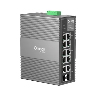 Omada 10-Port Gigabit Industrial Easy Managed Switch with 6-Port PoE+ and 2-Port PoE++ PORT: 2× Gigabit PoE++ Port, 6× Gigabit P