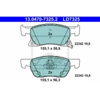 Set placute frana, frana disc ATE 13.0470-7325.2