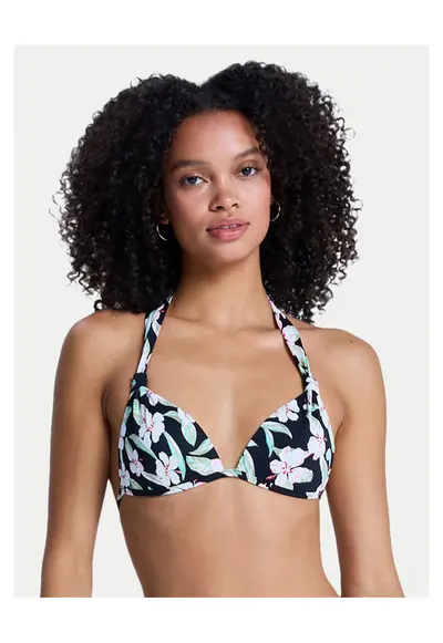 Top de bikini negru - poliester - Negru