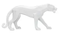 Mauro Ferretti Statuie In Forma De Pantera, Alba cm 70X18X32,5 | Aosom Romania