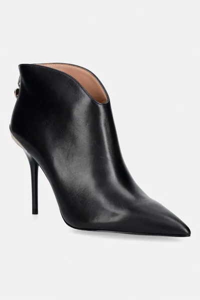 Love Moschino botine cu toc cui pentru femei din piele
