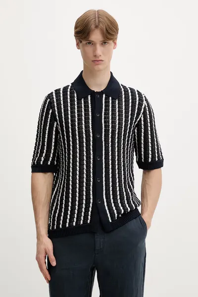Rag & Bone pulover cu mânecă scurtă pentru bărbați, din bumbac
