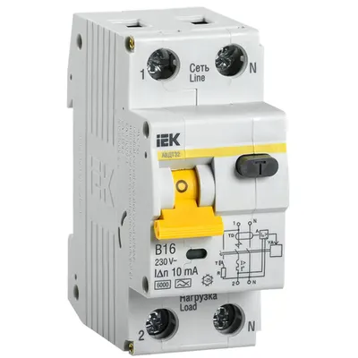 Bipolara cu protectie diferentiala RCBO AVDT 32 B16 10mA