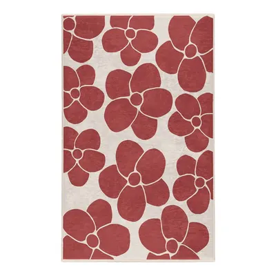 Covor roșu lavabil 60x100 cm Red Meadow – Mila Home