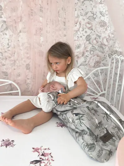 Sac de dormit din bumbac 0-4 luni Newborn Eucalipt Sleepee 2,5 tog