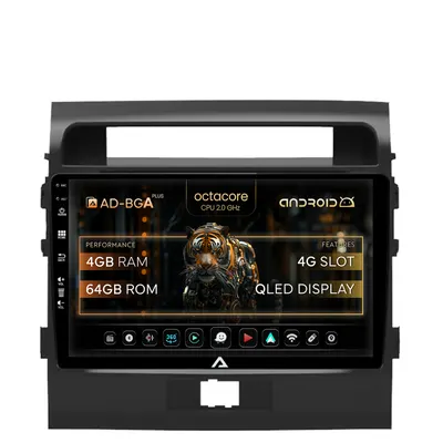 Navigatie Toyota Land Cruiser 200 (2007-2015), Android, A-Octacore 4GB RAM + 64GB ROM, 9 Inch - AD-BGA9004+AD-BGRKIT075