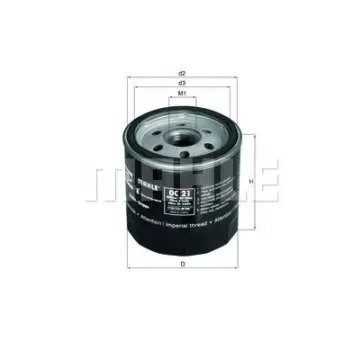 Filtru ulei MAHLE ORIGINAL OC 21