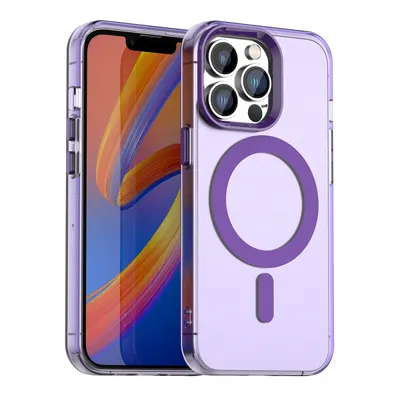 Husa MagSafe pentru Apple iPhone 12 Pro Max, Techsuit, CandyCase, Mov