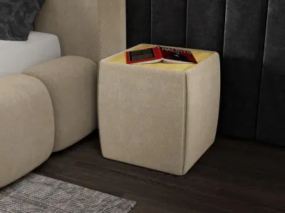 Masuta tapitata Nuvole Lux Velvet bej