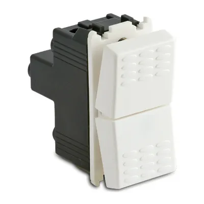 Dublu buton 1P/NA+1P/NA+1P/ NC+1P/NC 16A 250V~, alb