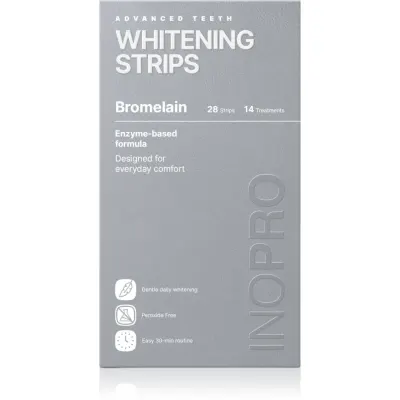 InoPro Advanced Whitening Strips benzi pentru ablirea dintilor pentru dinti bez peroxidu 28 buc