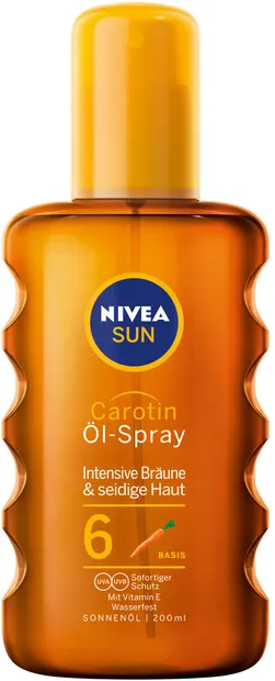 Nivea Sun Ulei de bronzare spray cu protecție solară Carotene, SPF6, 200 ml