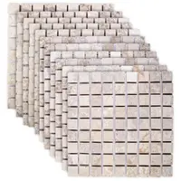 vidaXL Plăci de mosaic Crem 30 x 30 cm Marmură