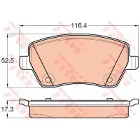 Set placute frana, frana disc TRW GDB2017
