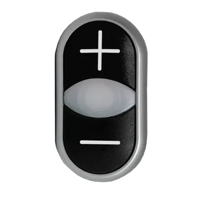 Buton comanda dublu negru/negru +