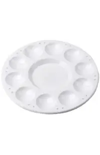 Paleta din plastic pentru pictura. Rotunda