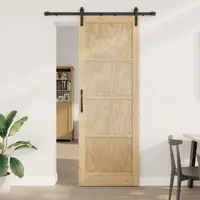vidaXL Ușă glisantă natural 83 x 232 cm Lemn masiv de pin