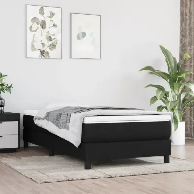 vidaXL Saltea cu arcuri buzunar, fermitate medie, negru, 90x190x20 cm, textil
