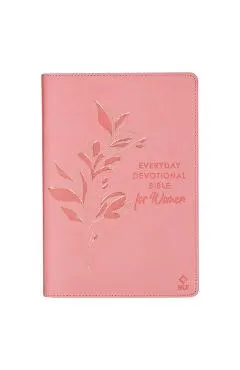 NLT Holy Bible Everyday Devotional Bible for Women New Living Translation, Vegan Leather, Pink Debossed