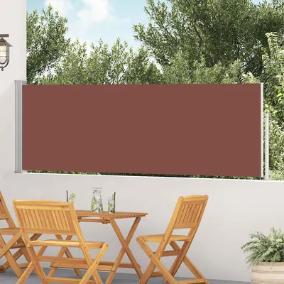 vidaXL Copertină laterală retractabilă de terasă, maro, 100 x 514 cm