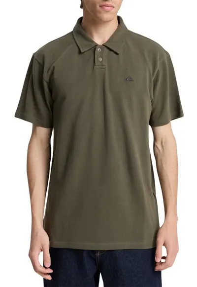 Polo clasic din bumbac cu logo - Verde