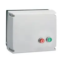 Enclosure For Star-Delta Starter, Complete cu Buton Start/stop , Metal Plate Fixed With Piece of 35mm din (iec/en 60715) Rail, For Star-Delta Starters 16 To 60a
