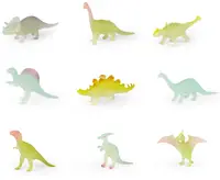Set figurine Rappa - Dinozauri, stralucesc in intuneric, 9 bucati, 6-7 cm