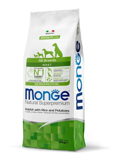 Monge Natural Superpremium Monoprotein Adult All Breeds - Iepure si Cartofi - 12kg