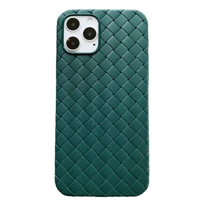 Husa Texturata, Compatibila cu iPhone 11, Silicon, Verde Engros