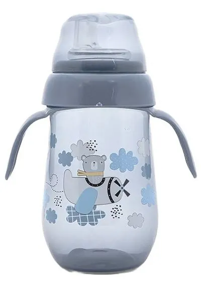Sticlă cu gură lată rezistență la vărsare Lorelli My Friend - 260 ml, Cameo Blue