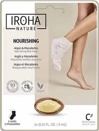 Iroha Nature Mască catifelată pentru picioare cu ulei de argan, 1 pereche