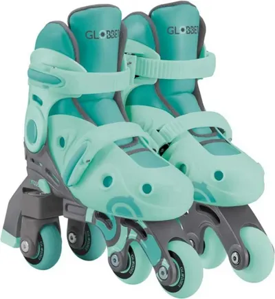 Patine cu rotile pentru copii 2 in 1 Globber - Learning Inline Skates, 30-33, verde