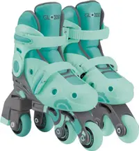 Patine cu rotile pentru copii 2 in 1 Globber - Learning Inline Skates, 30-33, verde