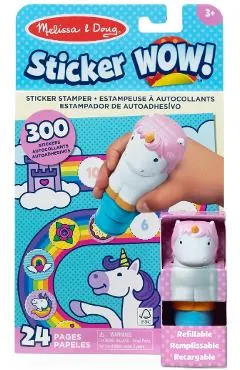 Set de joaca autocolante si stampila: Sticker Wow. Unicorn