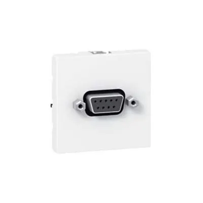Mosaic SUB D priza - screw connection - 9 contacts - alb