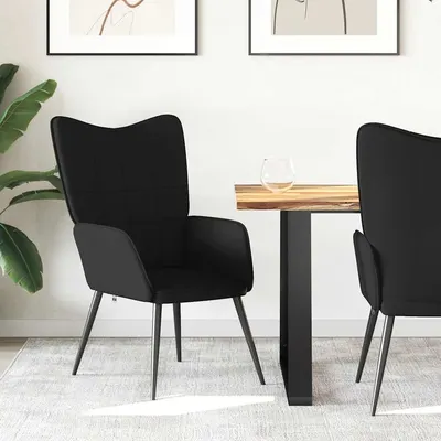 vidaXL Scaun de relaxare, negru, material textil